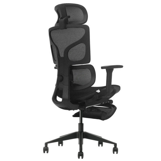 Кресло офисное MARKUS F черная сетка / черный каркас с подставкой для ног 4