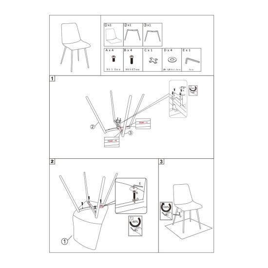Стілець кухонний TERA Кашемір каркас / Світло-сірий тканина 7