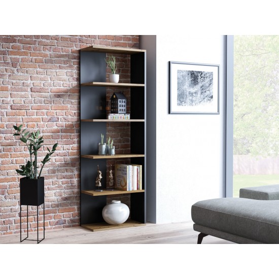 Стеллаж CORNER дуб один / черный 170x60 CORNERDWC 1