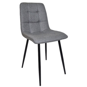 Стул кухонный MIA TEX с черным каркасом/светло-серый