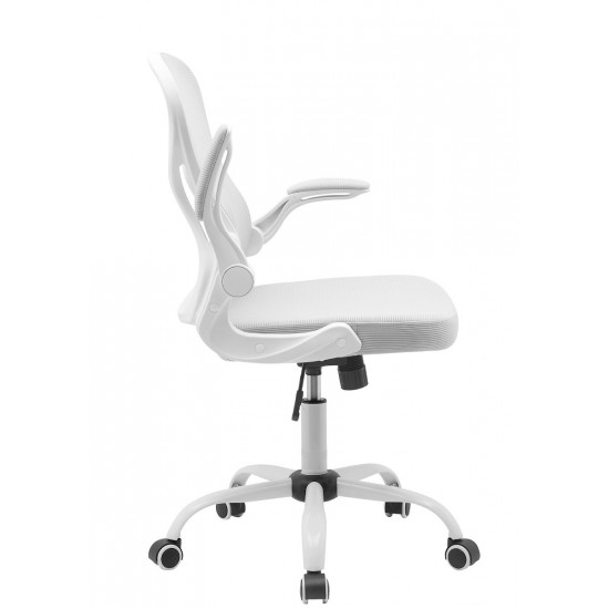 Крісло комп'ютерне поворотне CANDY сіре/білий каркас 6