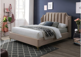 Ліжко MONAKO VELVET 160x200 беж / золото BL. 28 MONAKOV160BEZL