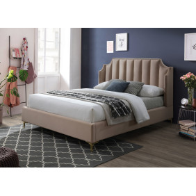 Ліжко MONAKO VELVET 160x200 беж / золото BL. 28 MONAKOV160BEZL