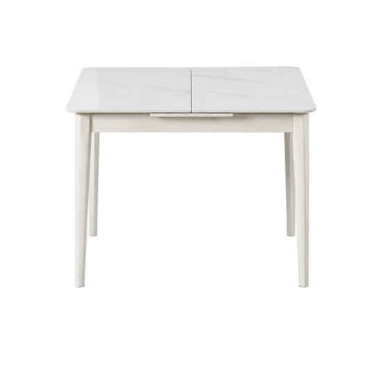 Стіл обідній розкладний TALLINN CERAMIC 90(120)*70 білий глянець / кашемір 4