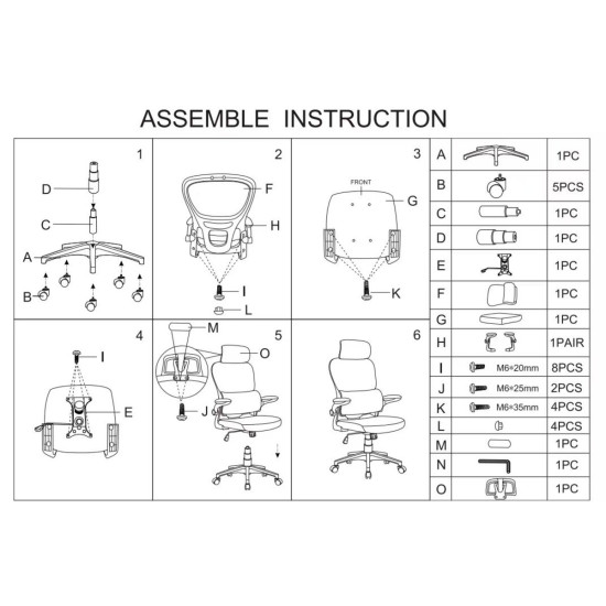 Крісло комп'ютерне OWEN сіре/білий каркас 7