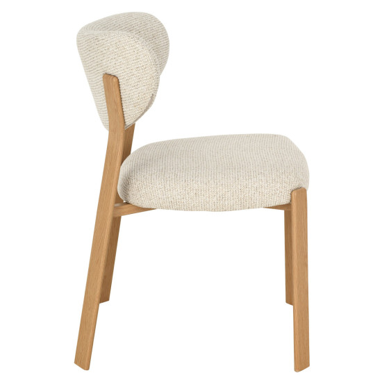 Кухонный стул NOMI дуб металл/бежевая ткань 3