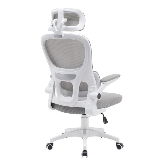 Крісло комп'ютерне OWEN сіре/білий каркас 5