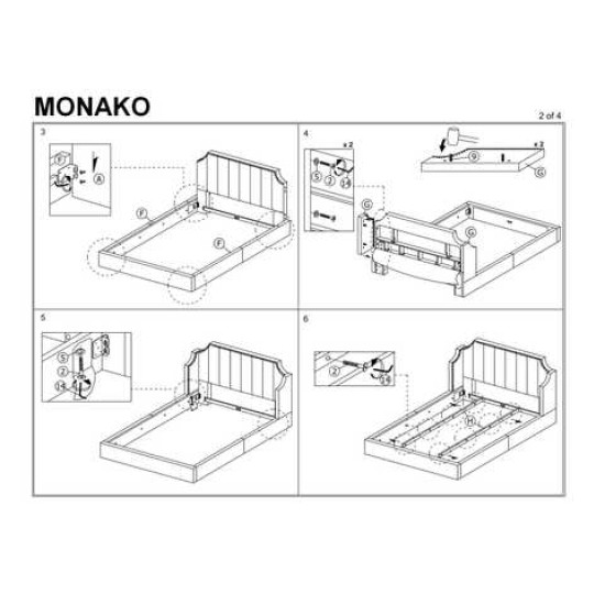 Ліжко MONAKO VELVET 160x200 беж / золото BL. 28 MONAKOV160BEZL 4