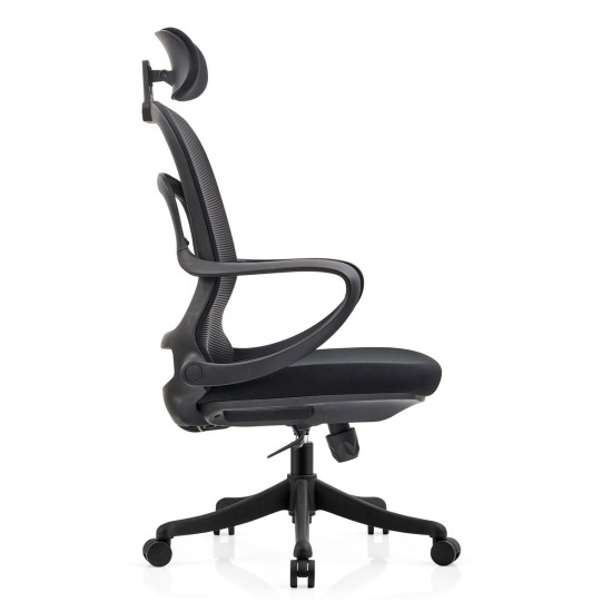 Крісло комп'ютерне COLE чорне/чорний каркас 2