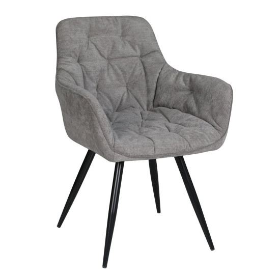 Стул кухонный ARDEN Черный каркас / Серая ткань оборот 180° 1