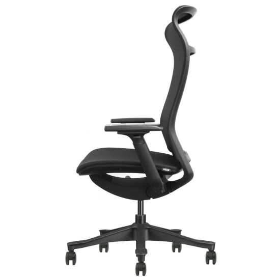 Крісло офісне LUCAS чорна сітка / чорний каркас 2