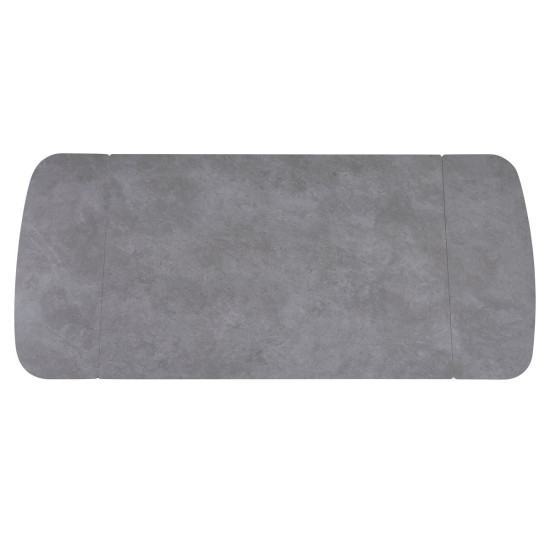 Раскладной обеденный стол DUBLIN CERAMIC 120(180) × 80, светло-серый/черный каркас 2