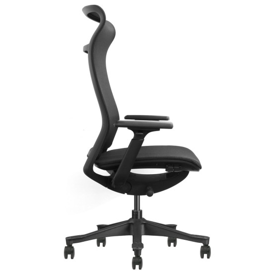 Крісло офісне LUCAS чорна сітка / чорний каркас 7