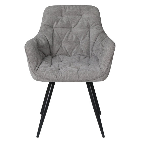 Стул кухонный ARDEN Черный каркас / Серая ткань оборот 180° 2
