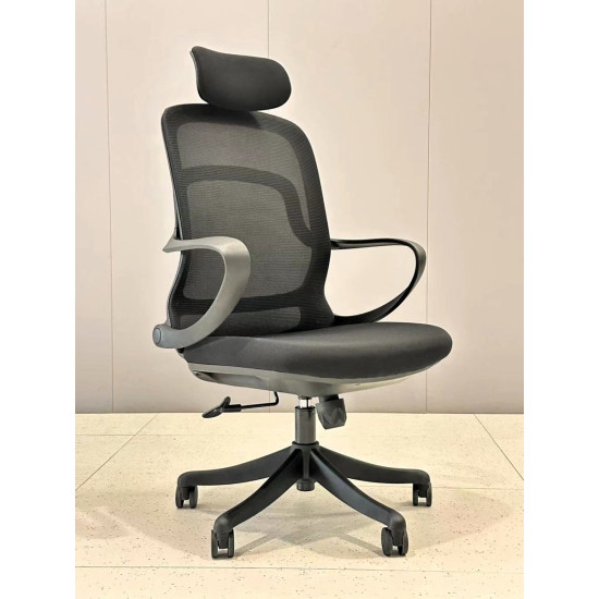 Крісло комп'ютерне COLE чорне/чорний каркас 4