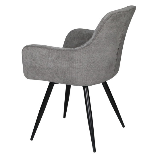 Стул кухонный ARDEN Черный каркас / Серая ткань оборот 180° 4