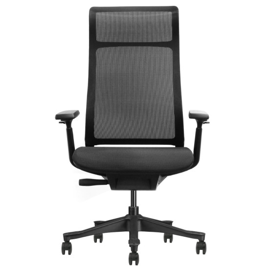 Крісло офісне LUCAS чорна сітка / чорний каркас 3