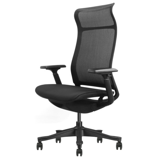 Крісло офісне LUCAS чорна сітка / чорний каркас 4