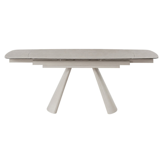 Стіл обідній розкладний BROOKLYN CERAMIC 140(200)*80 сірий мат / кашемір 2