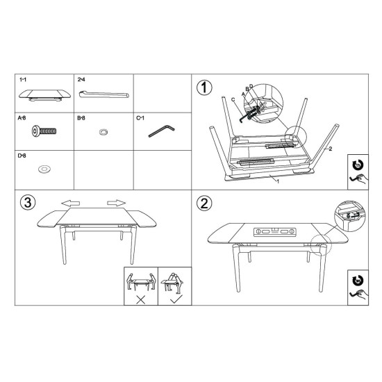 Раскладной обеденный стол DUBLIN CERAMIC 120(180) × 80, светло-серый/черный каркас 5