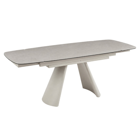 Стіл обідній розкладний BROOKLYN CERAMIC 140(200)*80 сірий мат / кашемір 1