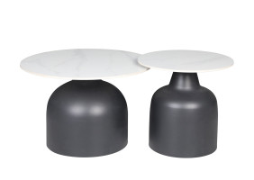 Журнальный столик MONTANA Белый глянец / Черный (к-кт)