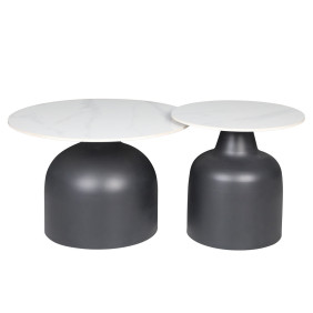 Журнальный столик MONTANA Белый глянец / Черный (к-кт)