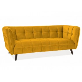 Диван CASTELLO 3 VELVET Кари BLUVEL 68 / венге CASTELLO3V68