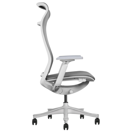 Кресло офисное LUCAS серая сетка / серый каркас 3