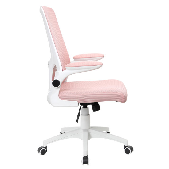 Крісло комп'ютерне ARIA рожеве/білий каркас 3