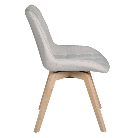 Стілець LENY каркас дерево / Беж тканина оберт 180° 3