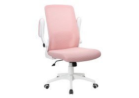 Крісло комп'ютерне ARIA рожеве/білий каркас