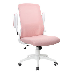 Крісло комп'ютерне ARIA рожеве/білий каркас