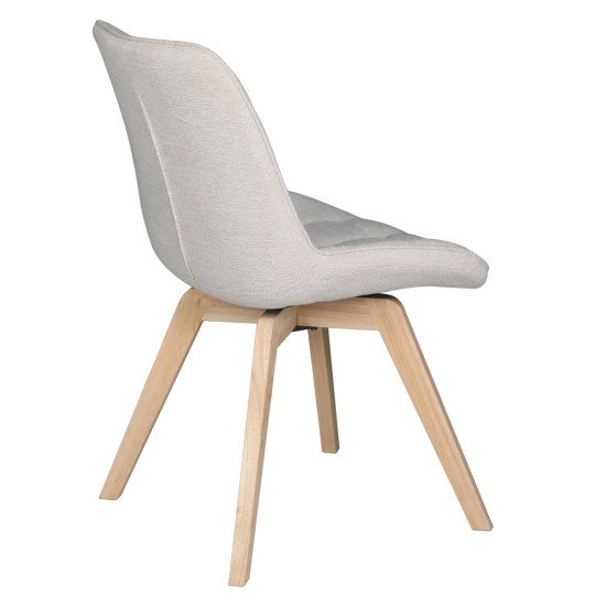 Стілець LENY каркас дерево / Беж тканина оберт 180° 4