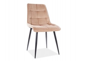 Стул CHIC VELVET черный каркас / беж BLUVEL 28 CHICVCBE