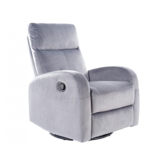 Крісло розкладне OLIMP VELVET сірий BLUVEL 14 OLIMPVSZ 1