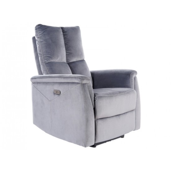 Крісло розкладне NEPTUN VELVET сірий BLUVEL 14 NEPTUNVSZ 1