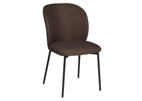 Стул кухонный CARO Черный каркас / Коричневая ткань