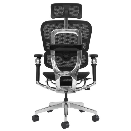 Кресло офисное STALKER черная сетка / алюминий 5