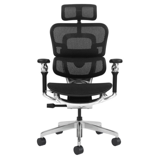 Кресло офисное STALKER черная сетка / алюминий 3