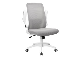 Крісло комп'ютерне ARIA сіре/білий каркас