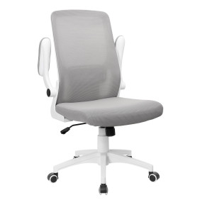 Крісло комп'ютерне ARIA сіре/білий каркас