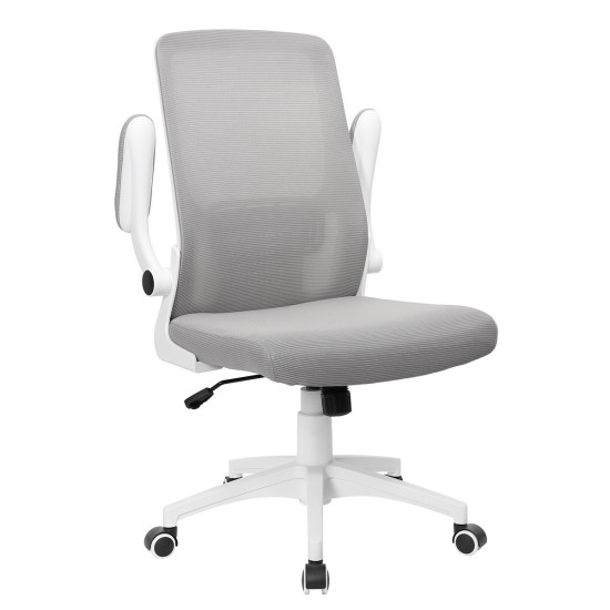 Крісло комп'ютерне ARIA сіре/білий каркас 1