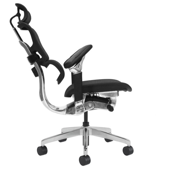 Кресло офисное STALKER черная сетка / алюминий 8