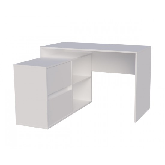 Cтіл письмовий кутовий TWIN B 120x60 Білий діамант 2