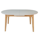 Раскладной обеденный стол ALBERTO CERAMIC 160(200) × 90, бежевый матовый / дерево
