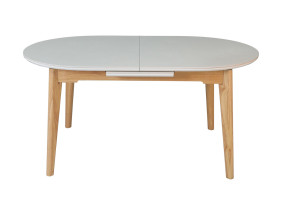 Раскладной обеденный стол ALBERTO CERAMIC 160(200) × 90, бежевый матовый / дерево