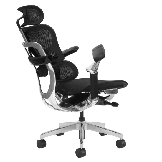 Кресло офисное STALKER черная сетка / алюминий 6