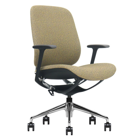Кресло офисное OSCAR хаки ткань / алюминий 6