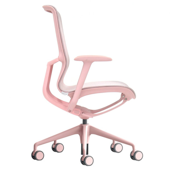 Кресло офисное REGINA розовая сетка / розовый каркас 5